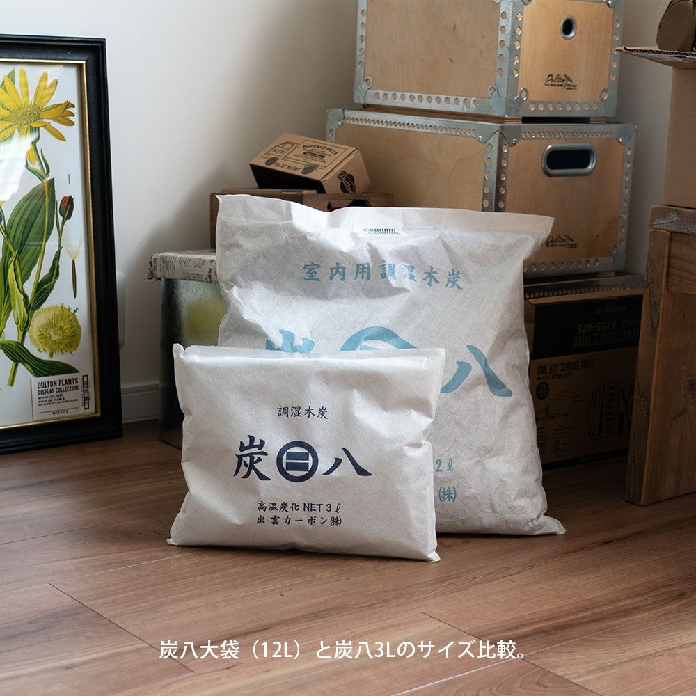 炭八の達人が選ぶ！ちょい足し炭八福袋室内3L小袋タンス玄関下駄箱湿気除湿調湿脱臭車内
