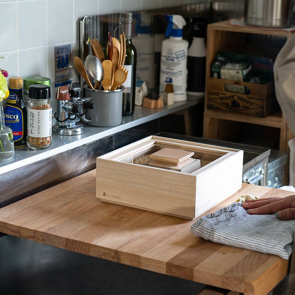 増田桐箱店桐の米櫃1kgライスストッカー米びつ日本製