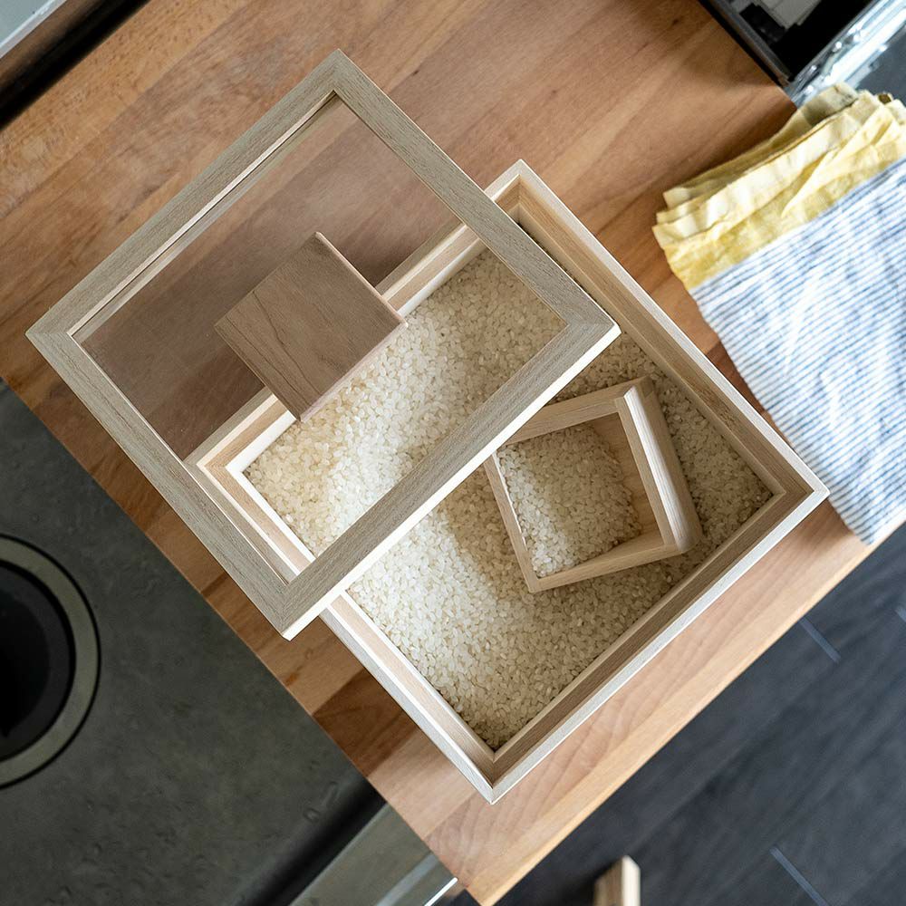 増田桐箱店桐の米櫃1kgライスストッカー米びつ日本製