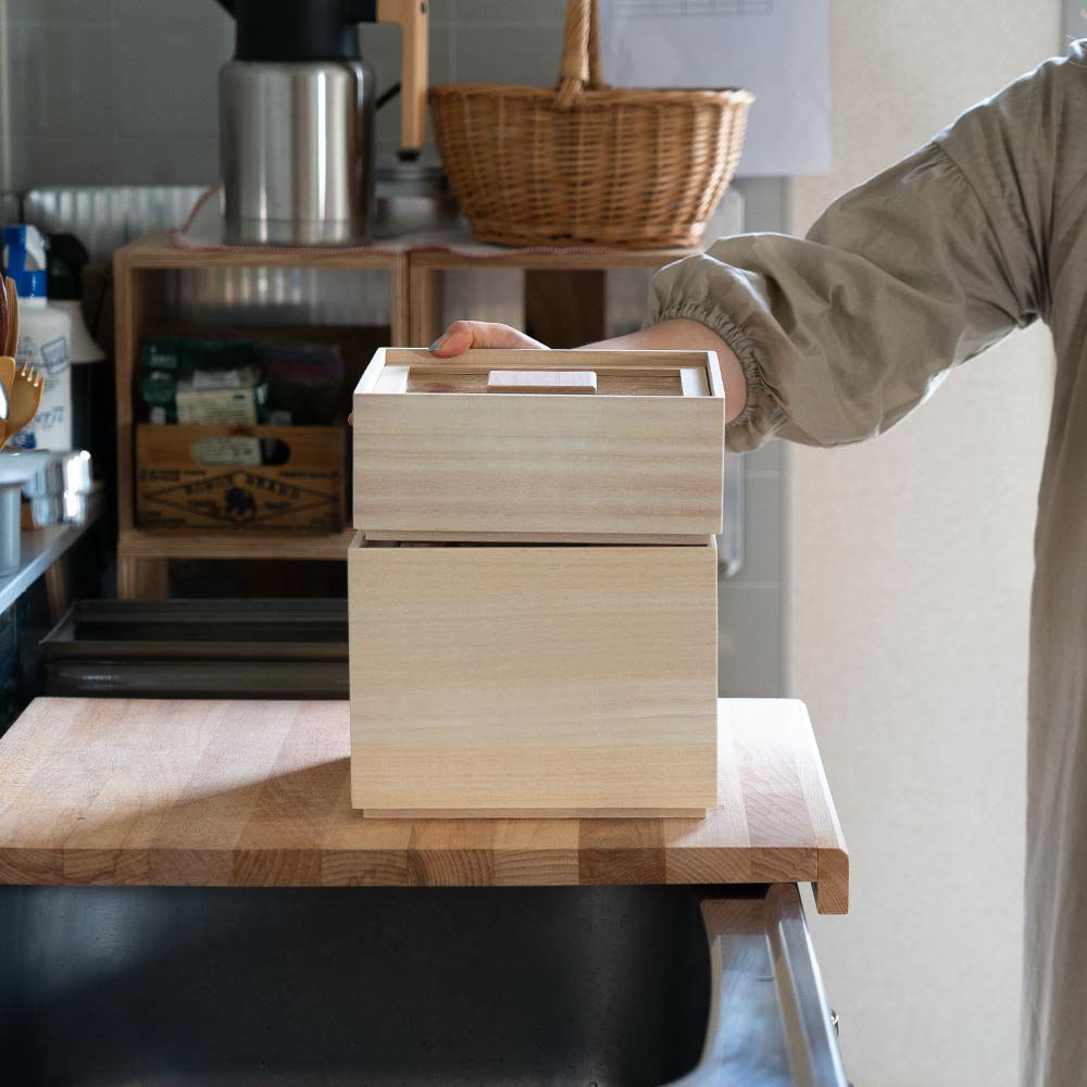 増田桐箱店桐の米櫃1kgライスストッカー米びつ日本製