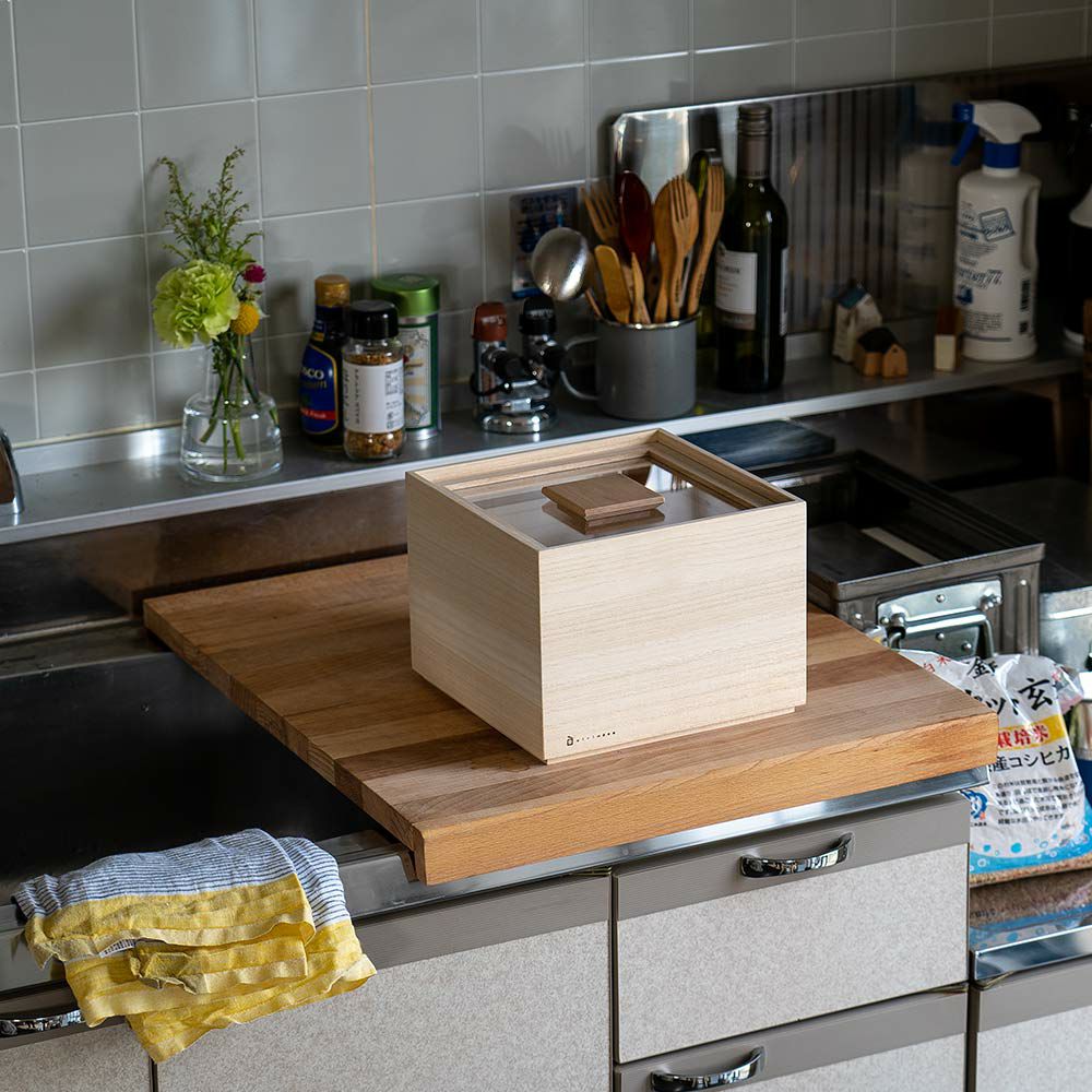 増田桐箱店桐の米櫃3kgライスストッカー米びつ日本製