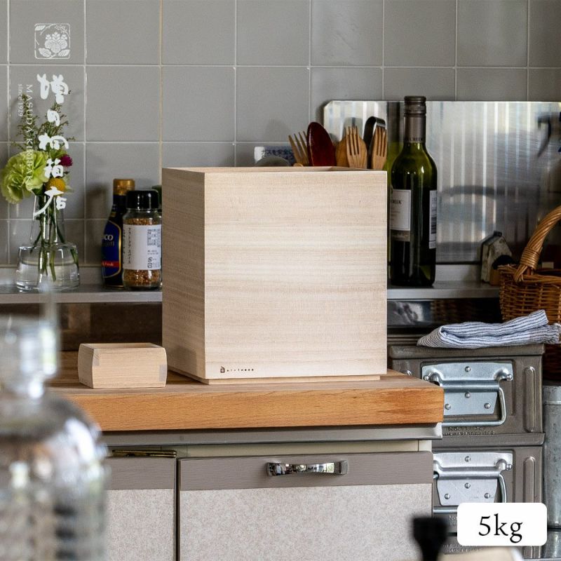 増田桐箱店桐の米櫃5kgライスストッカー米びつ日本製