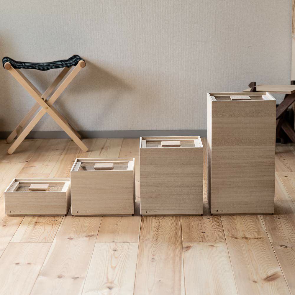 増田桐箱店桐の米櫃5kgライスストッカー米びつ日本製