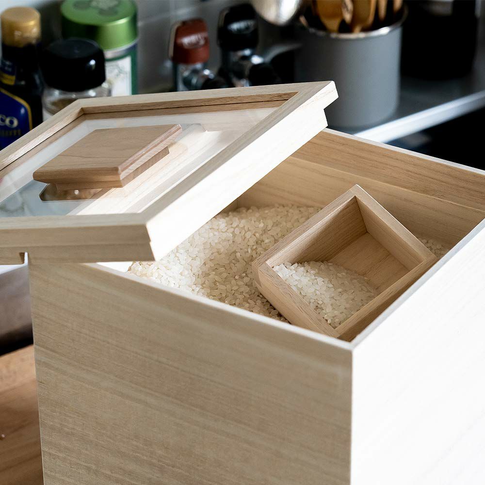 増田桐箱店桐の米櫃5kgライスストッカー米びつ日本製