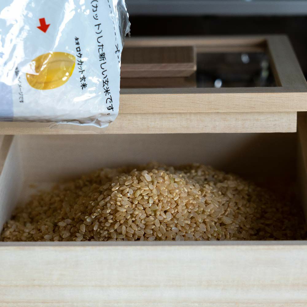 増田桐箱店桐の米櫃5kgライスストッカー米びつ日本製