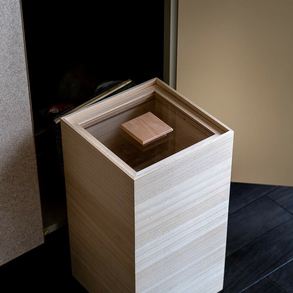 増田桐箱店桐の米櫃10kgライスストッカー米びつ日本製