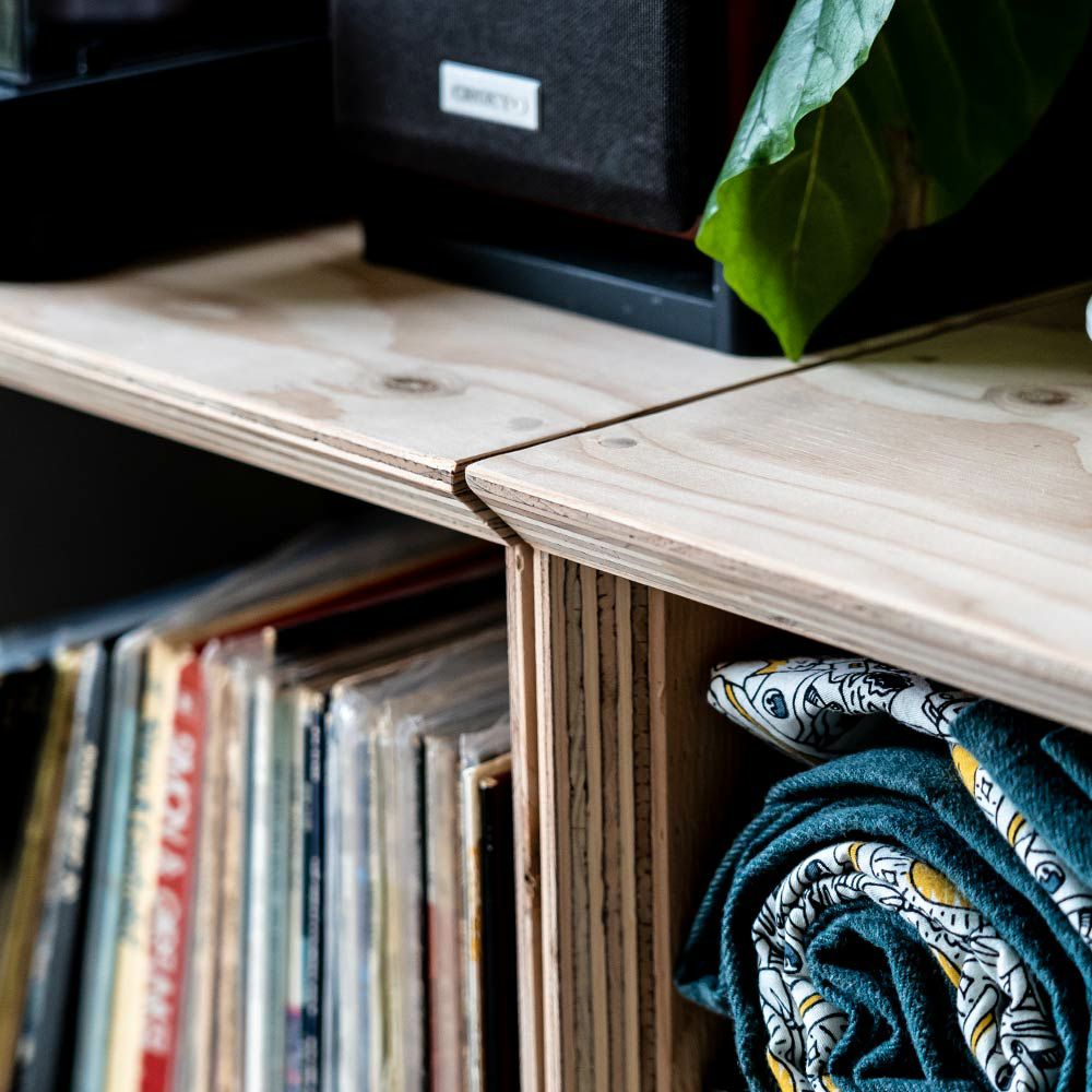 オープンシェルフレコードボックス収納本棚木箱テレビ台文庫文芸日本製国産LP