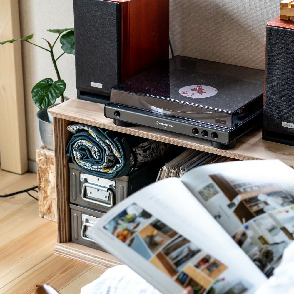 オープンシェルフレコードボックス収納本棚木箱テレビ台文庫文芸日本製国産LP