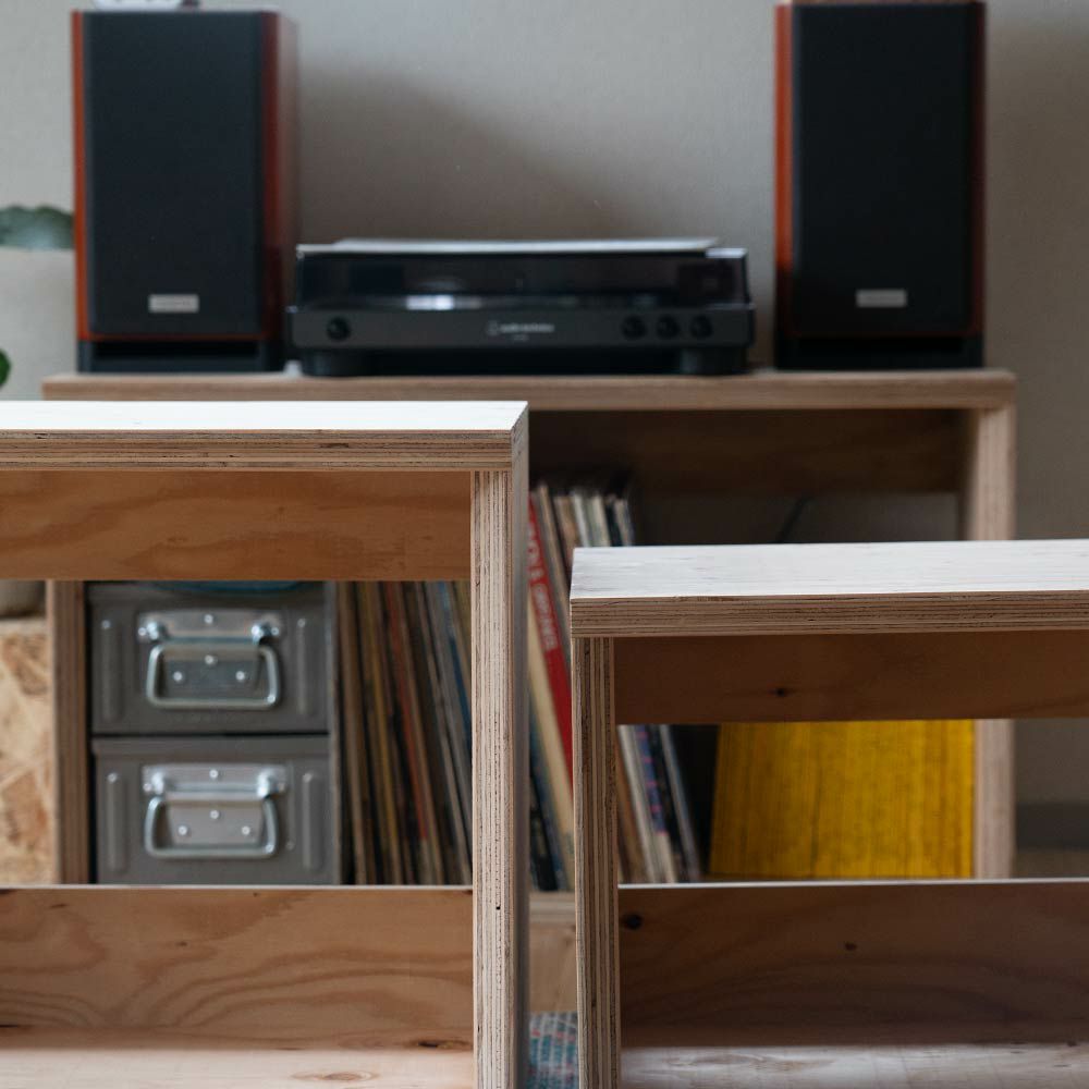 オープンシェルフレコードボックス収納本棚木箱テレビ台文庫文芸日本製国産LP