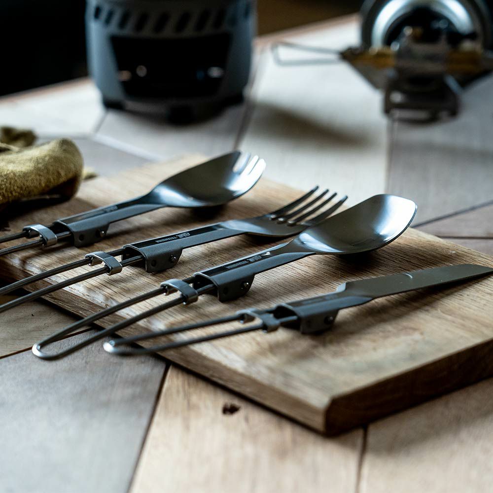 エスビットフォールディングカトラリーESBIT登山軽量折り畳みチタンスプーンフォークナイフスポークトレッキングアウトドアソロキャンプツーリング