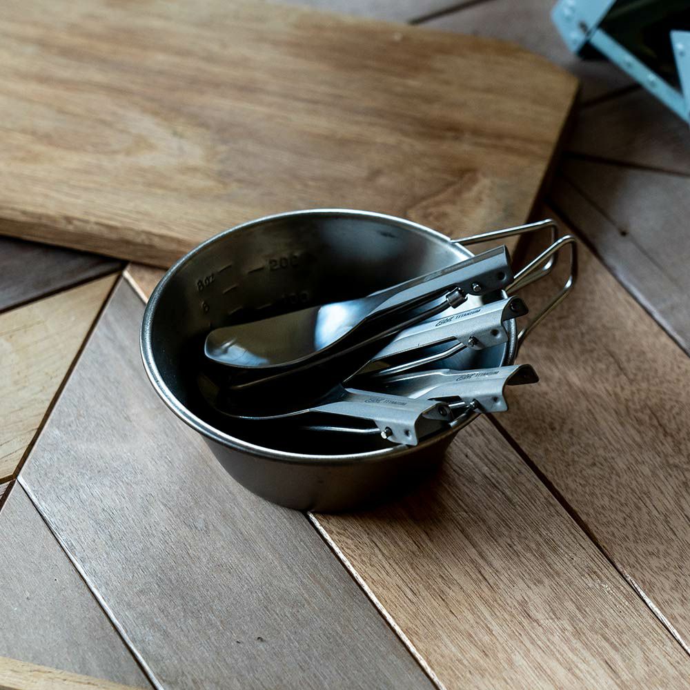 エスビットフォールディングカトラリーESBIT登山軽量折り畳みチタンスプーンフォークナイフスポークトレッキングアウトドアソロキャンプツーリング