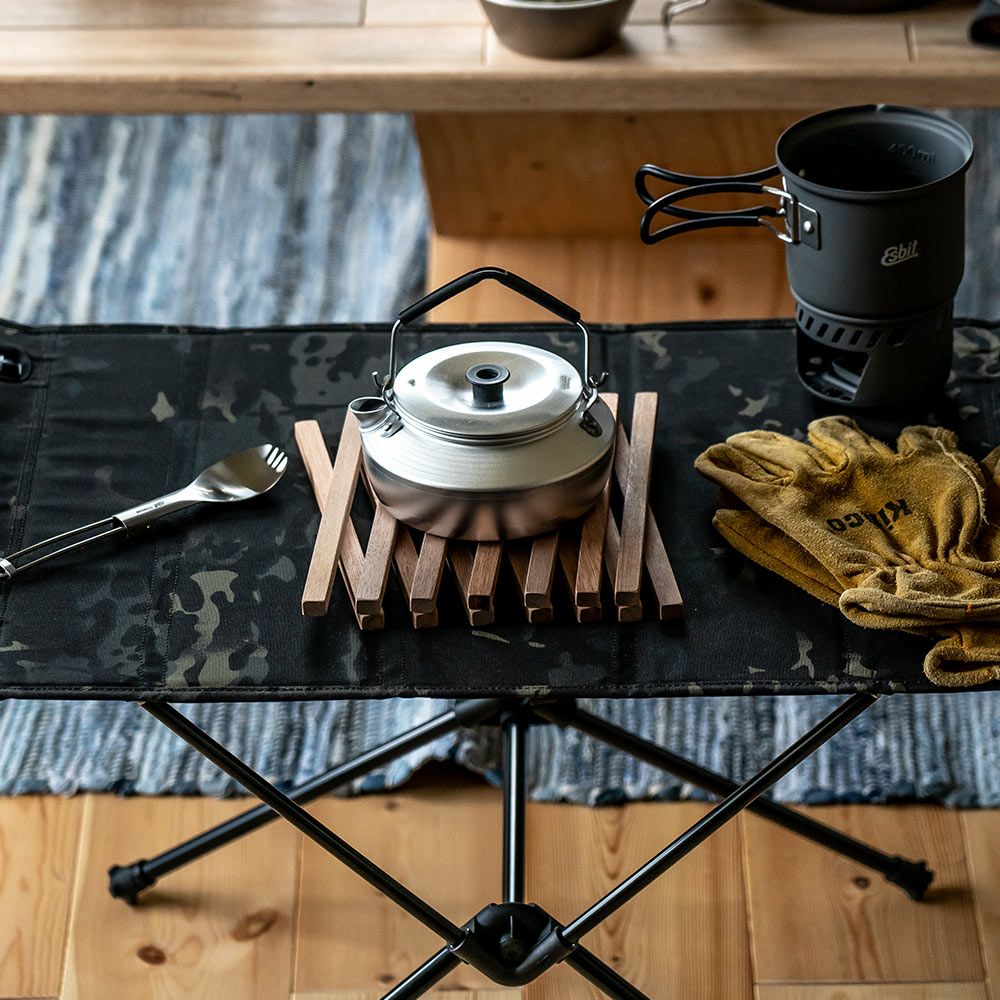 鍋敷きオリジナルアップサイクル木製おしゃれFlexPotStandポットスタンド敷物伸縮なべしきコースターアウトドア可変サステナブル