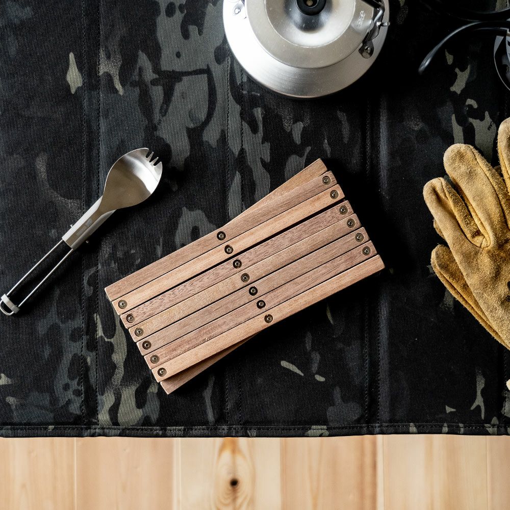 鍋敷きオリジナルアップサイクル木製おしゃれFlexPotStandポットスタンド敷物伸縮なべしきコースターアウトドア可変サステナブル