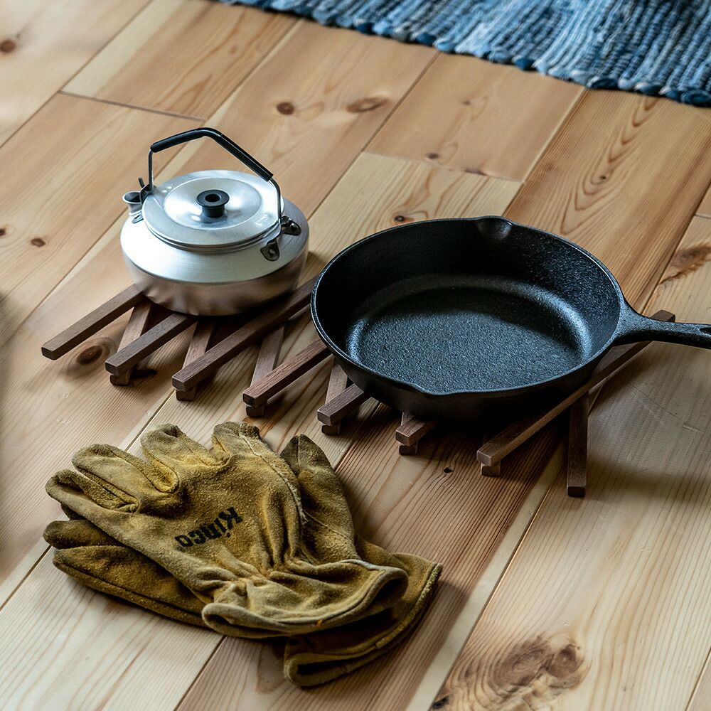 鍋敷きオリジナルアップサイクル木製おしゃれFlexPotStandポットスタンド敷物伸縮なべしきコースターアウトドア可変サステナブル