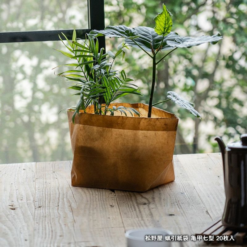 松野屋蝋引紙袋亀甲七型7型20枚入日本製ワックスペーパー収納