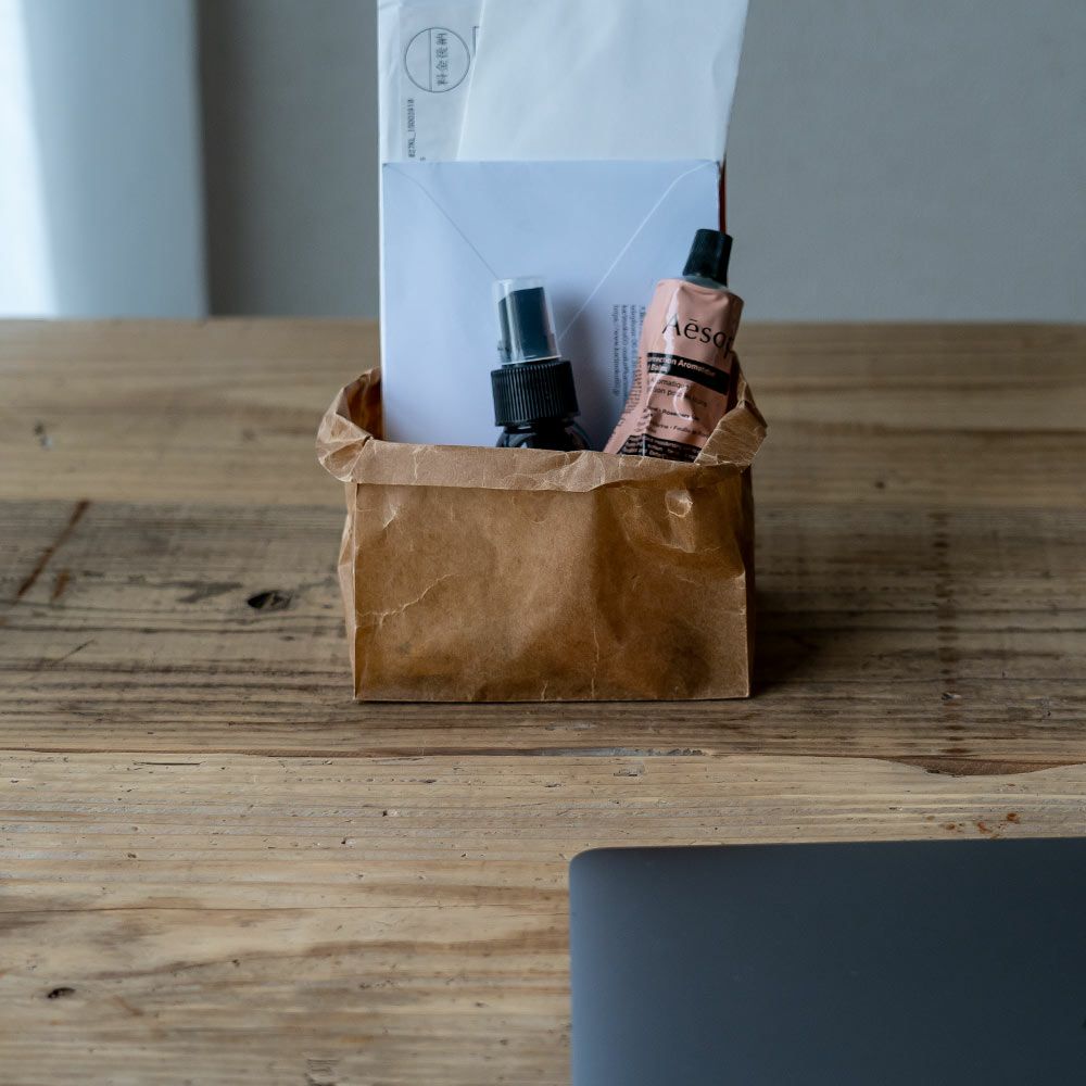 松野屋蝋引紙袋角底1型20枚入日本製ワックスペーパー収納