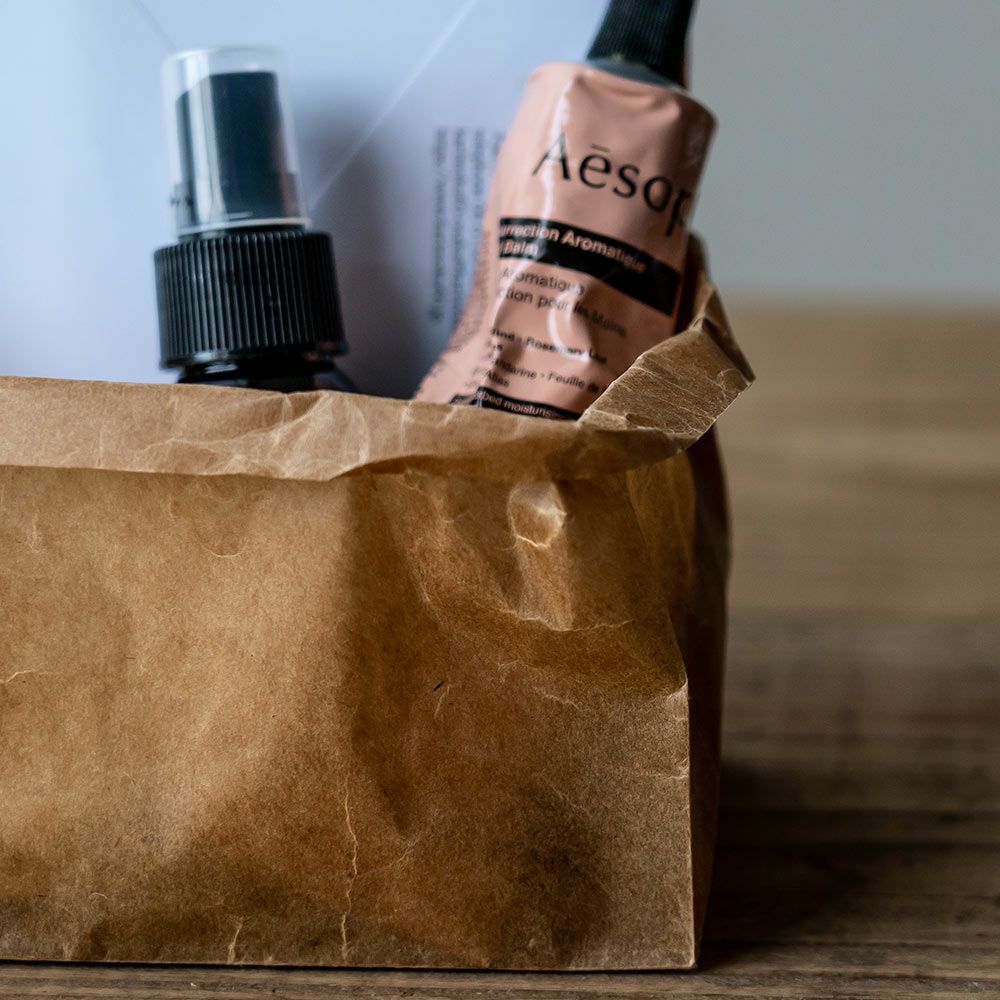 松野屋蝋引紙袋角底1型20枚入日本製ワックスペーパー収納