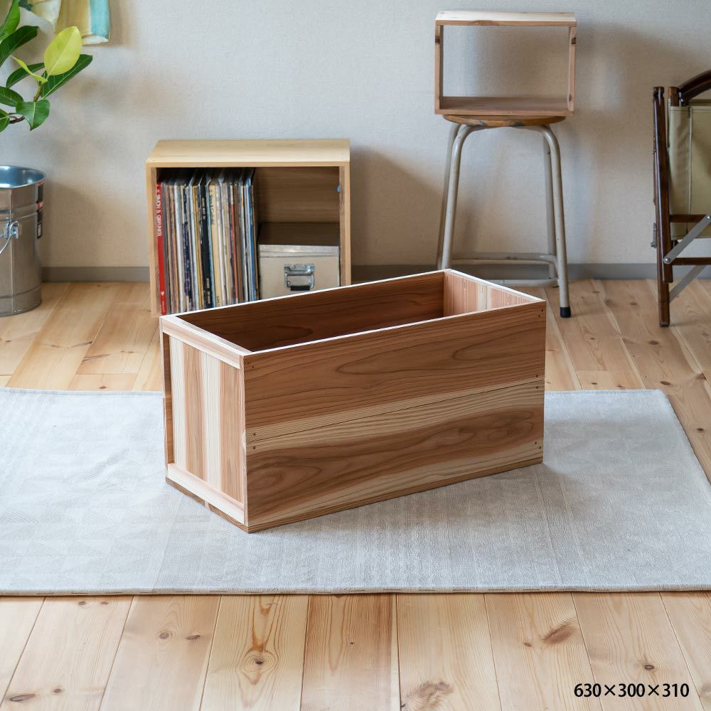 りんご箱見せる収納始めませんか？上小節国産りんご箱杉630×300×310新品什器リンゴ箱木箱収納BOXアウトドアBOX木製国産杉見せる収納ボックス