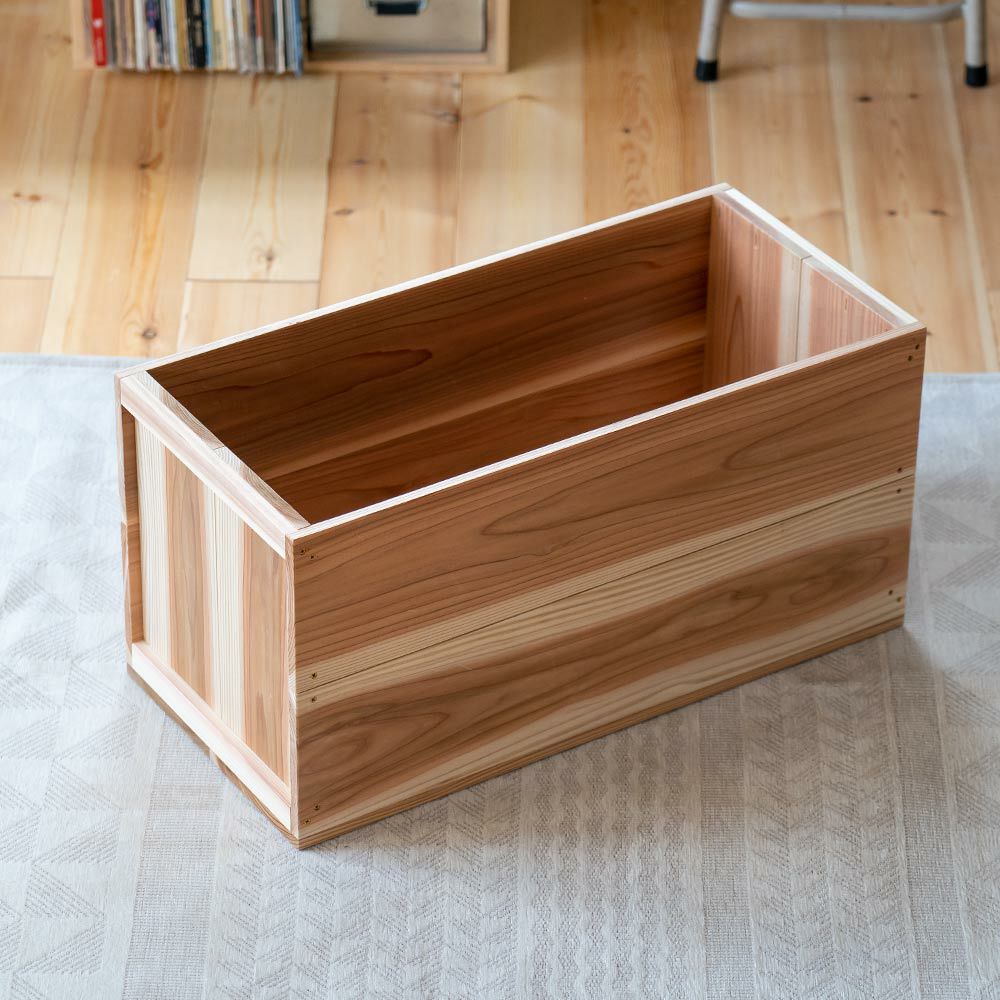 りんご箱見せる収納始めませんか？上小節国産りんご箱杉630×300×310新品什器リンゴ箱木箱収納BOXアウトドアBOX木製国産杉見せる収納ボックス