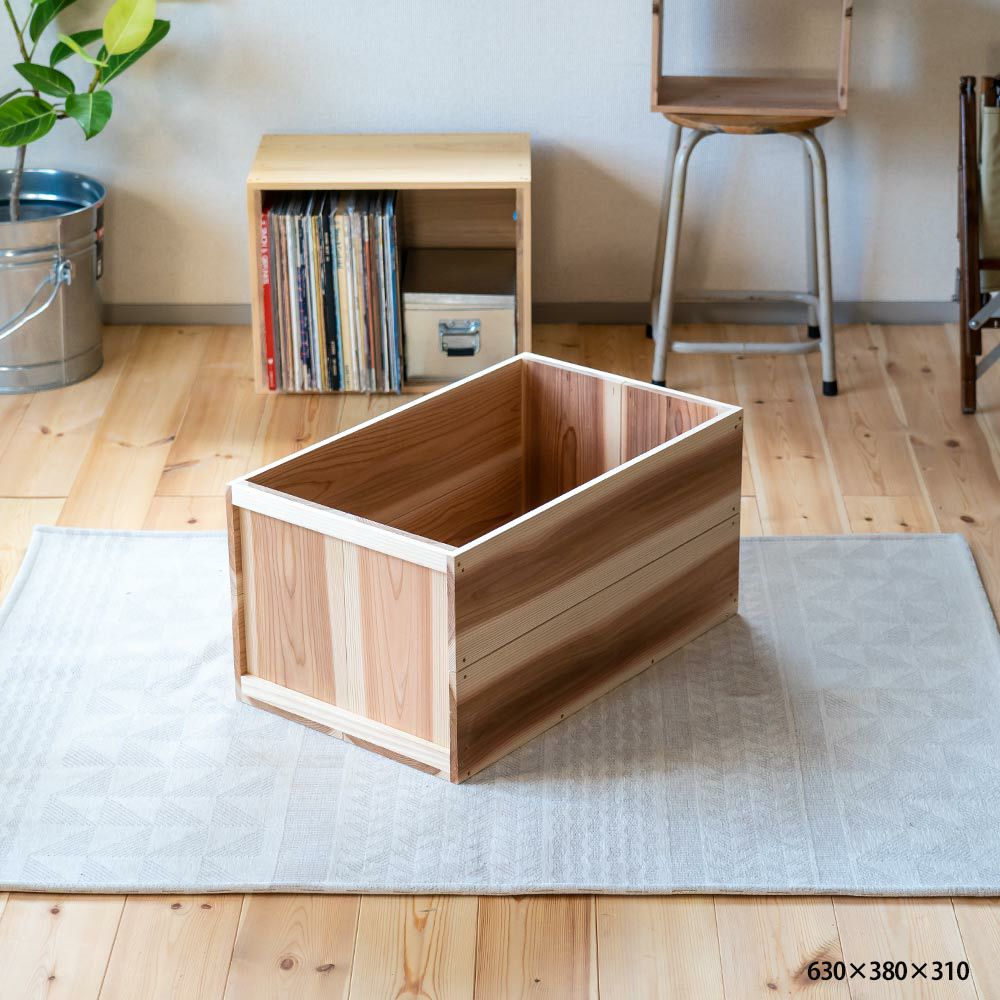 りんご箱見せる収納始めませんか？上小節国産りんご箱杉630×380×310新品什器リンゴ箱木箱収納BOXアウトドアBOX木製国産杉見せる収納ボックス