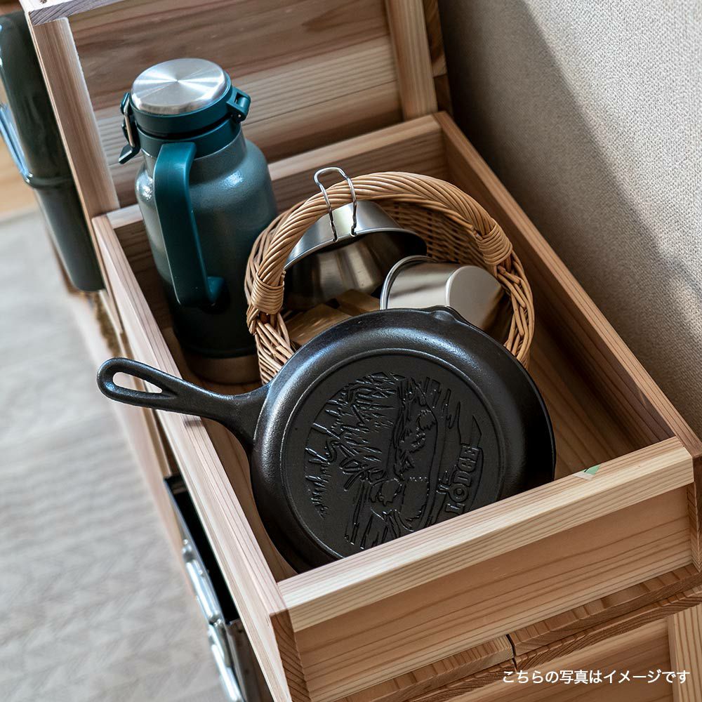 LODGEスキレット6インチハーフ1/2インチウルフL3SWLWFロッジアウトドア