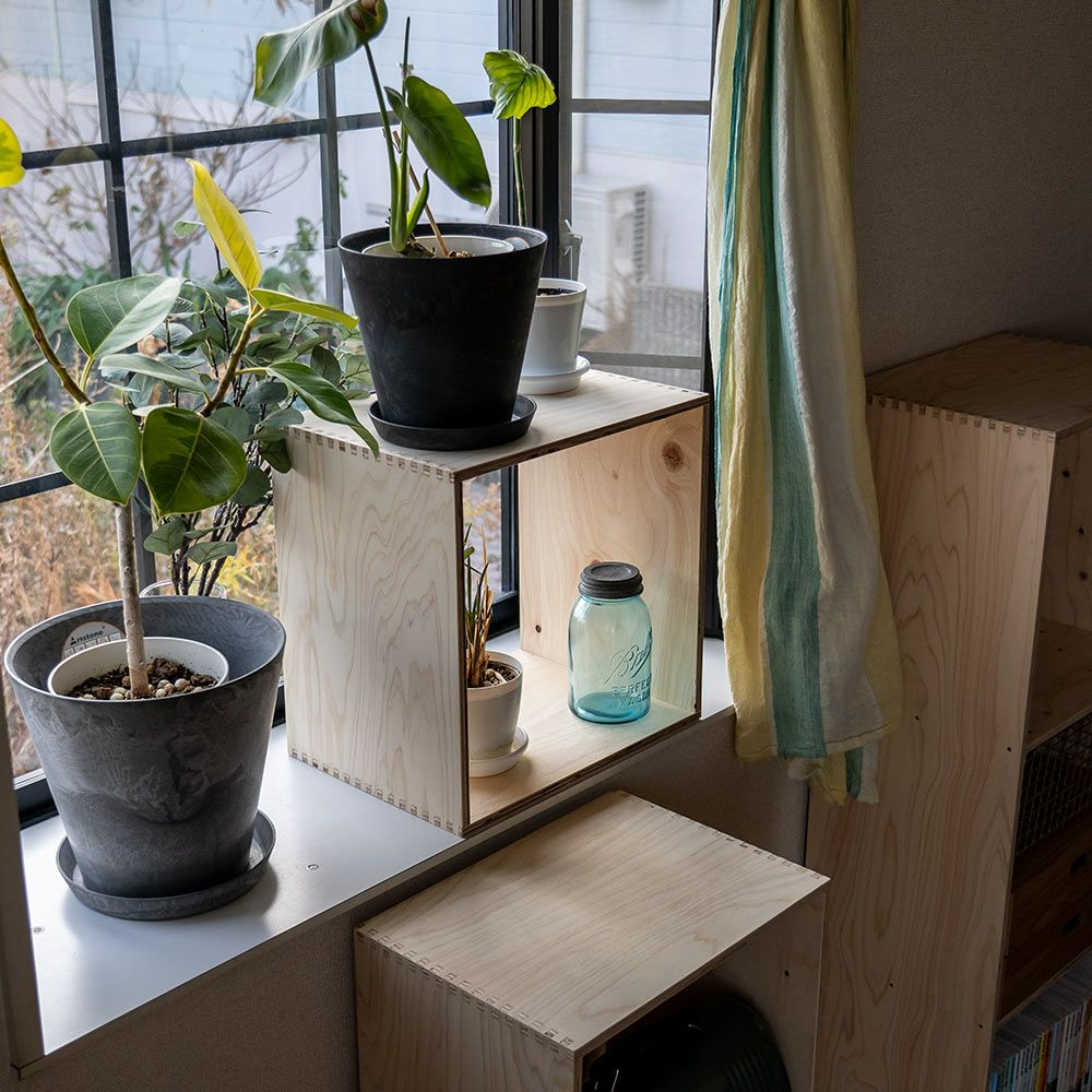 オープンシェルフ1スタッキング収納本棚木箱ルータースタッキングシェルフあられ組みスタッキングシェルフ日本製ひのき合板