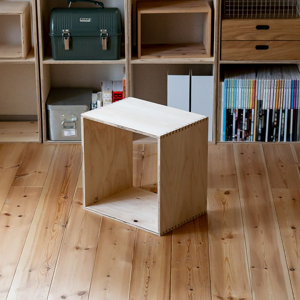 オープンシェルフ1スタッキング収納本棚木箱ルータースタッキングシェルフあられ組みスタッキングシェルフ日本製ひのき合板