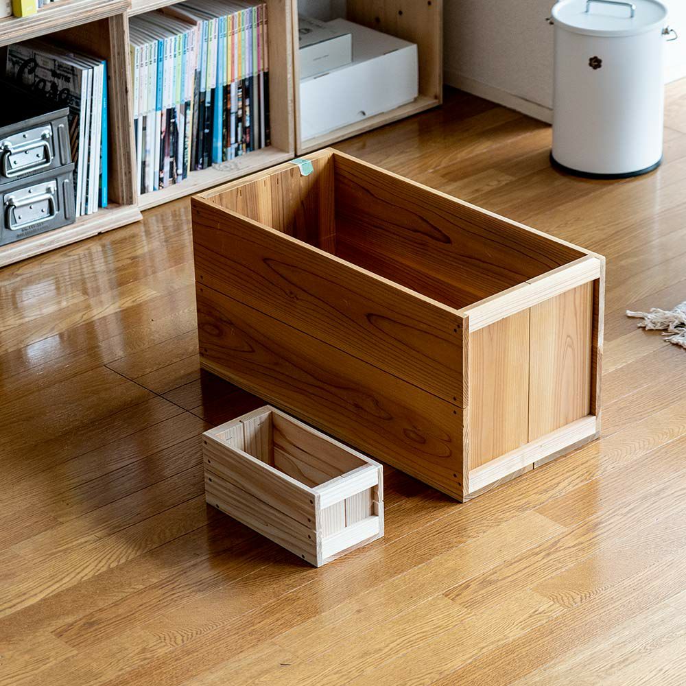 工務店が作る国産りんご箱ミニサイズ卓上サイズ新品什器リンゴ箱木箱収納BOX木製国産