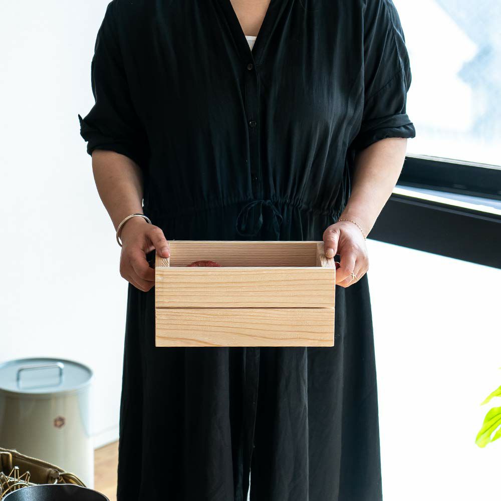 工務店が作る国産りんご箱ミニサイズ卓上サイズ新品什器リンゴ箱木箱収納BOX木製国産