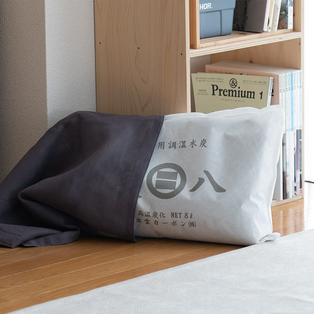 奈良の蚊帳生地で作った炭八12L8L専用カバー炭八カバー出雲屋大袋室内用クッションカバー