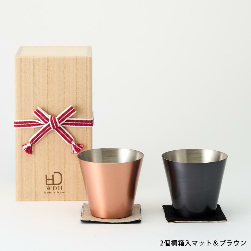 WDH純銅製カップ桐箱入り日本製贈答工芸ギフト