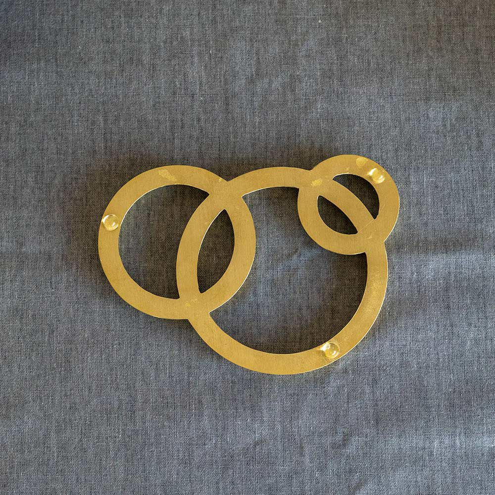 炭谷三郎商店鍋敷Trivetスクエア&サークル真鍮日本製