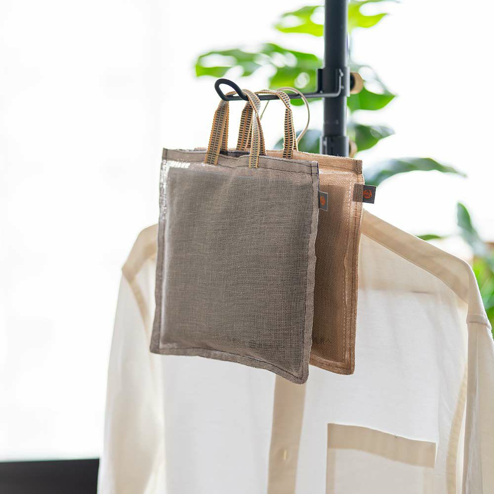 2wayで楽しめる、炭八2個&リバーシブルかや袋セット