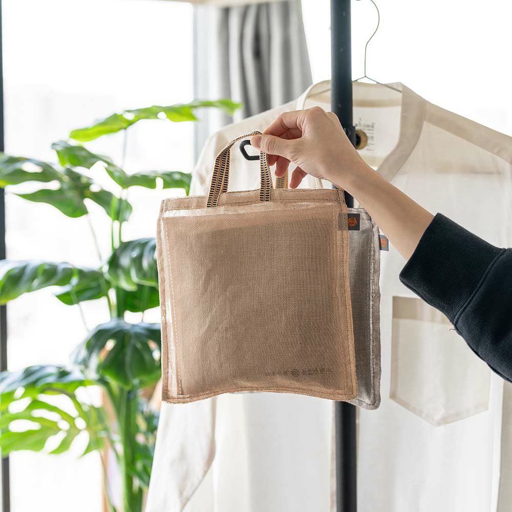 2wayで楽しめる、炭八2個&リバーシブルかや袋セット