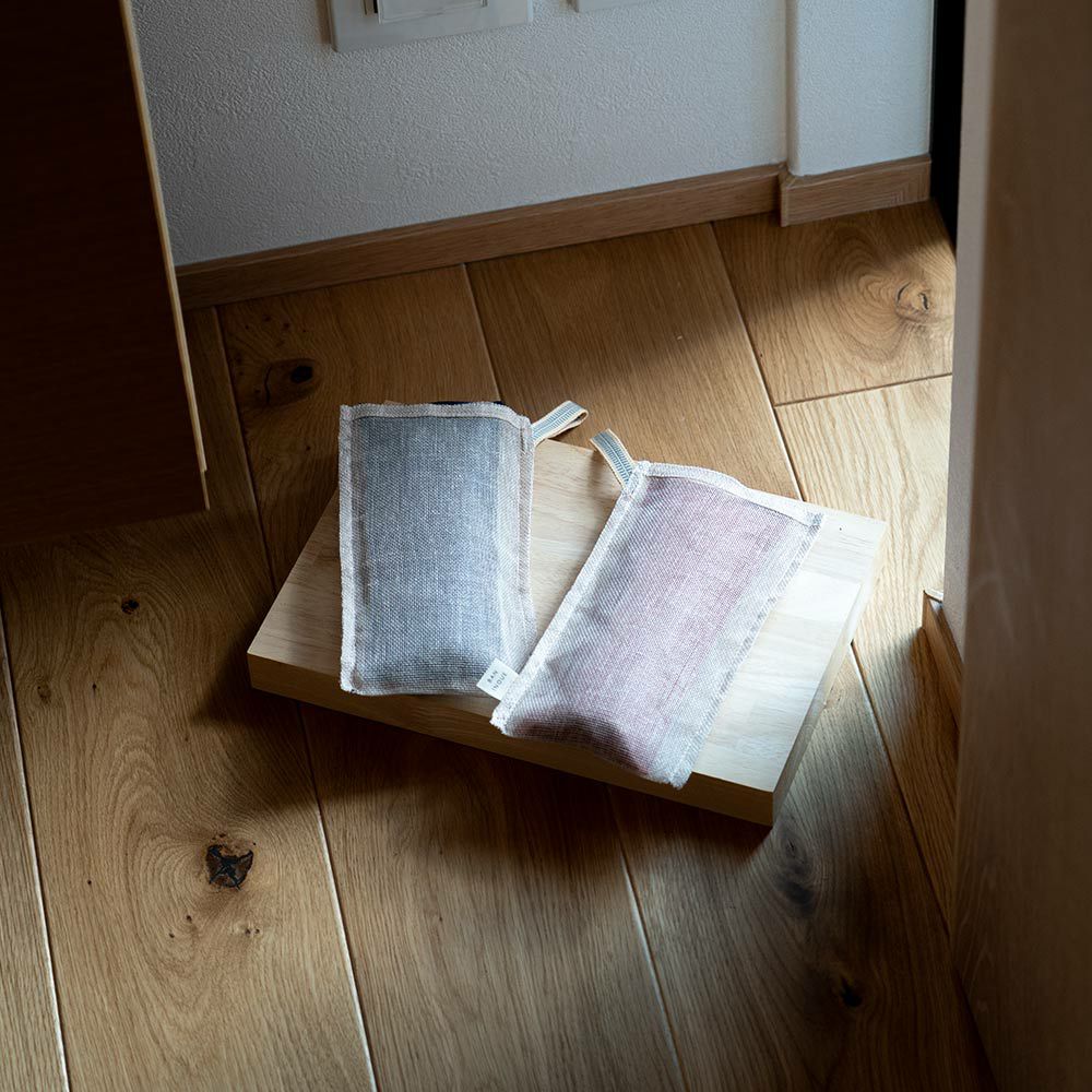 炭八ミニかや袋セット消臭除湿湿気とりクローゼット炭幡井上