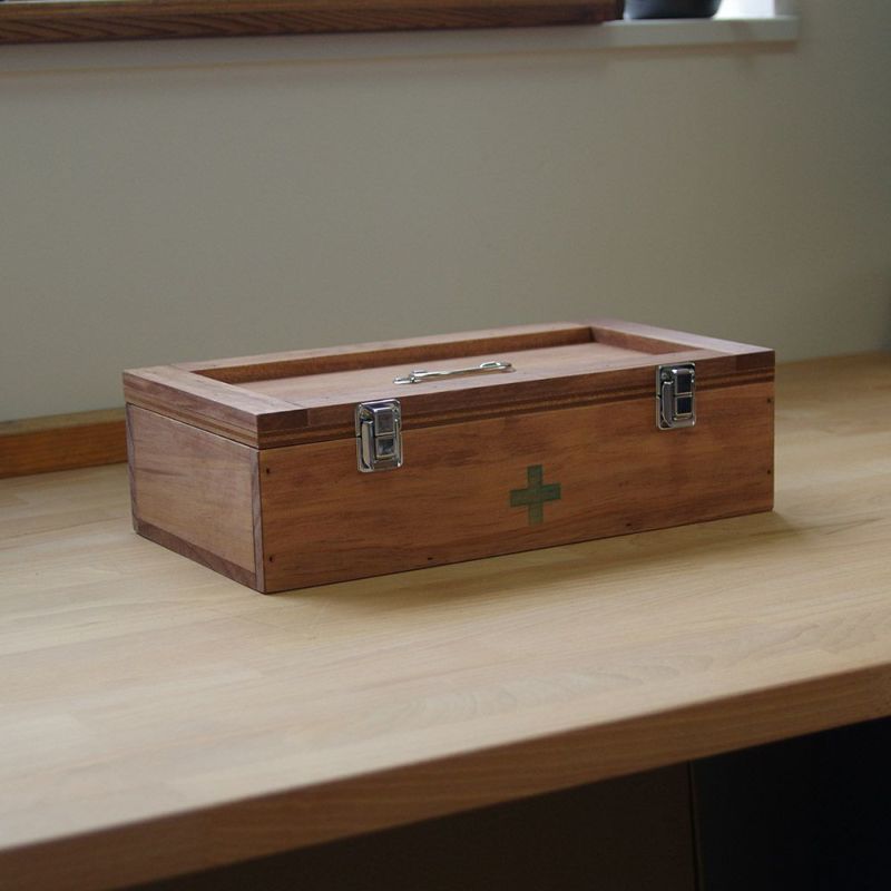 救急箱Mサイズ救急木箱木製薬箱エマージェンシーボックス日本製