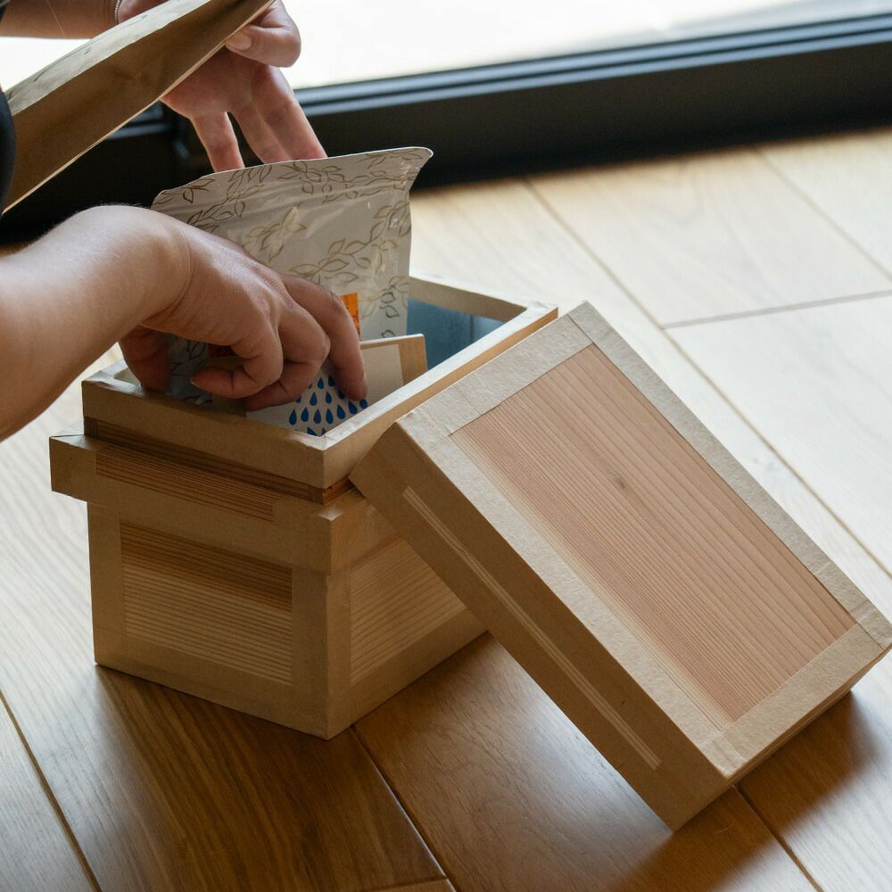 茶箱1kg日本製国産杉使用1キロ木箱