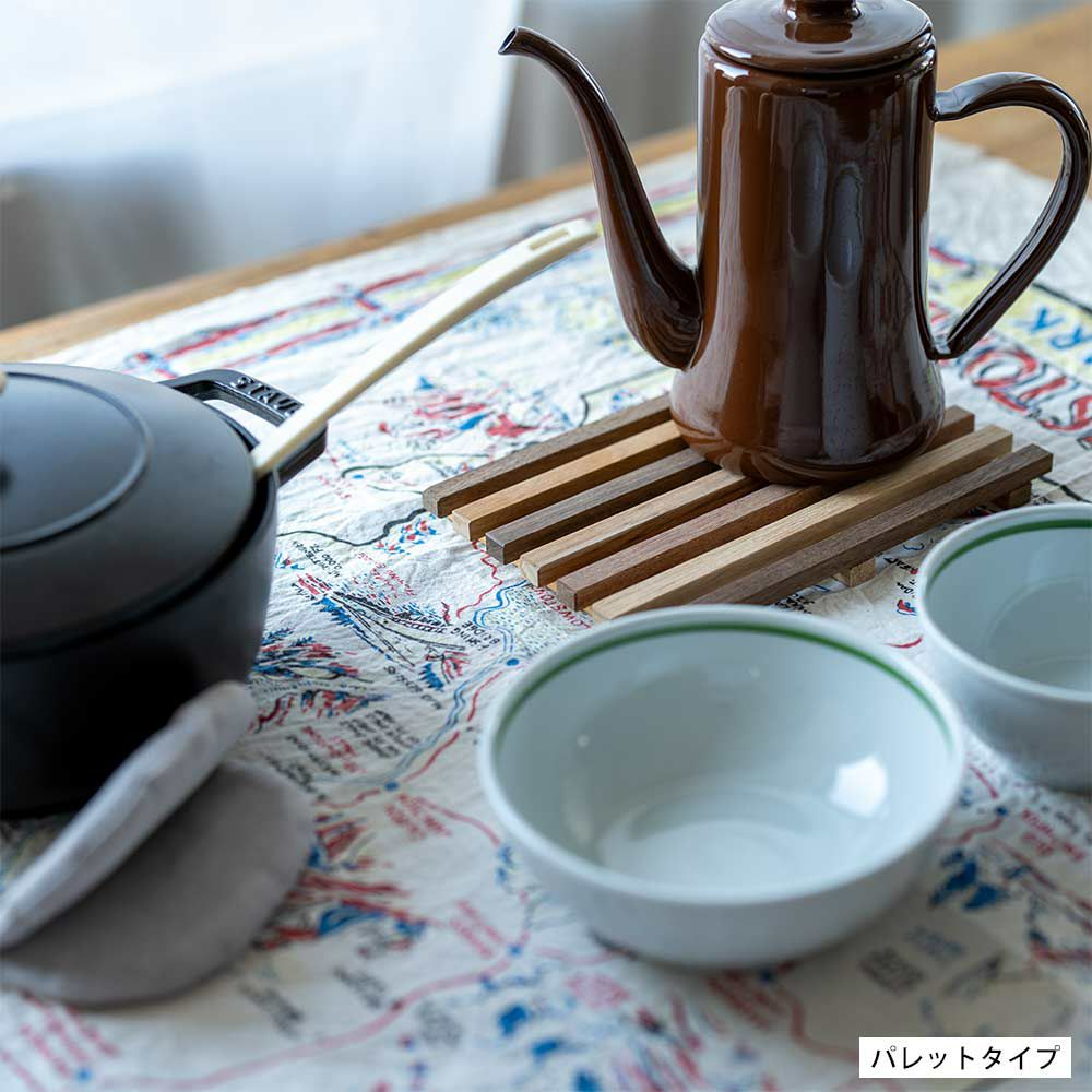 選べる3種類コンパクト収納トリベットウォルナットチーク材端材パレット