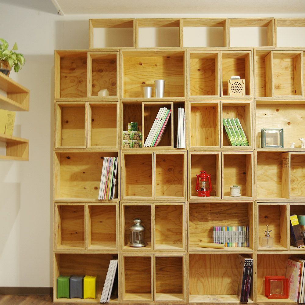 【アウトレット販売】返品交換不可です。キューブボックスSサイズ6個セット木箱収納什器シェルフディスプレイラックルーター本棚収納ボックスブックシェルフ文庫本雑誌文芸書新書CDDVDBD整理