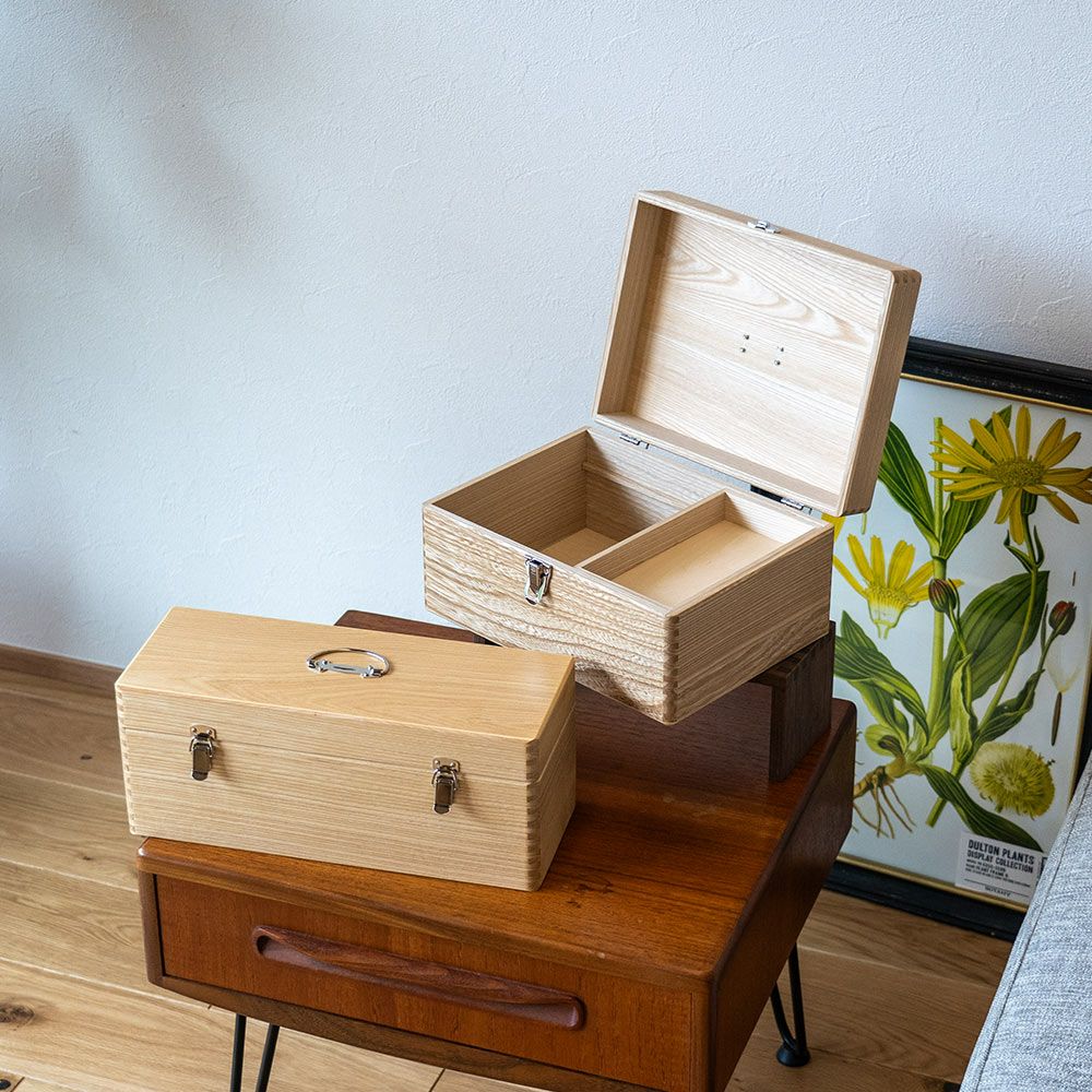 国産セン材の救急箱GAKUNAN岳南木工商会収納道具箱木箱収納