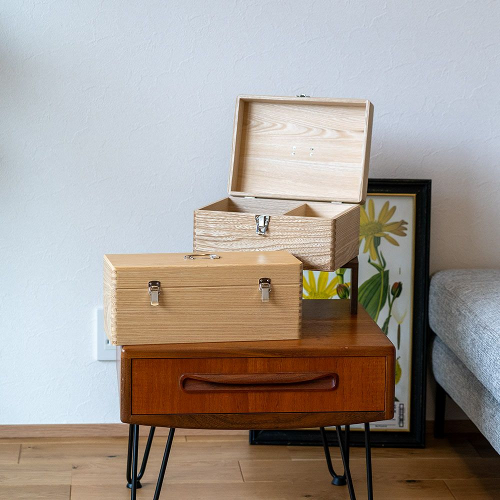 国産セン材の救急箱GAKUNAN岳南木工商会収納道具箱木箱収納