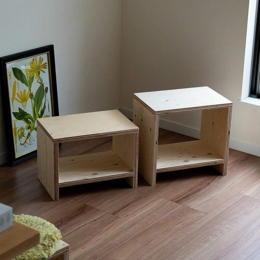 図工室のイス450スツールstoolベンチ木製収納椅子工作雑誌収納踏み台オリジナルイエノLaboイエノラボ