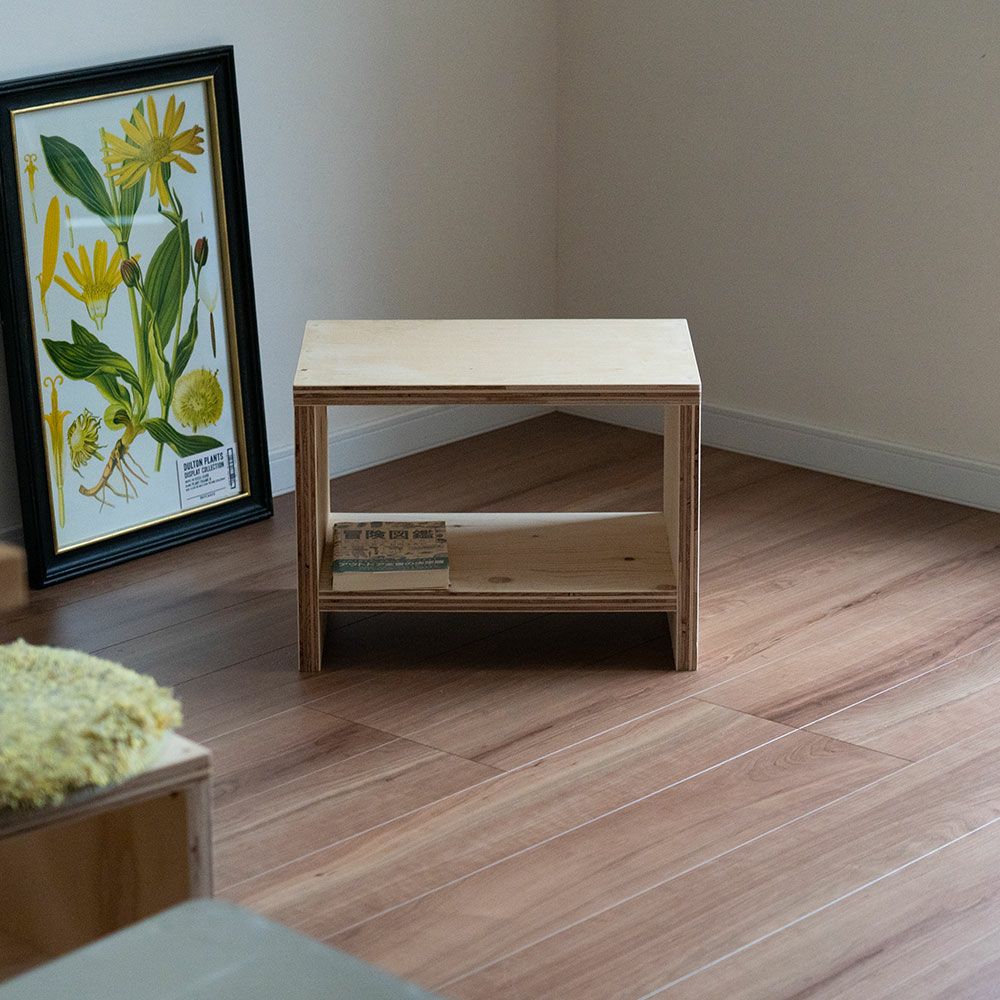 図工室のイス450スツールstoolベンチ木製収納椅子工作雑誌収納踏み台オリジナルイエノLaboイエノラボ