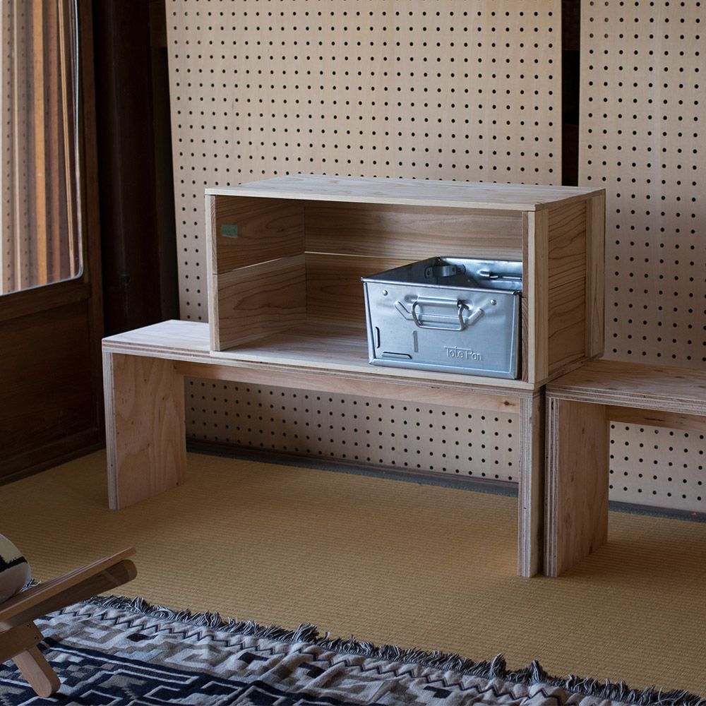 高さが選べるスツールオリジナル・スツール幅450mm高さ335mmor420mm奥行225mmディスプレイシェルフベンチ木製踏み台