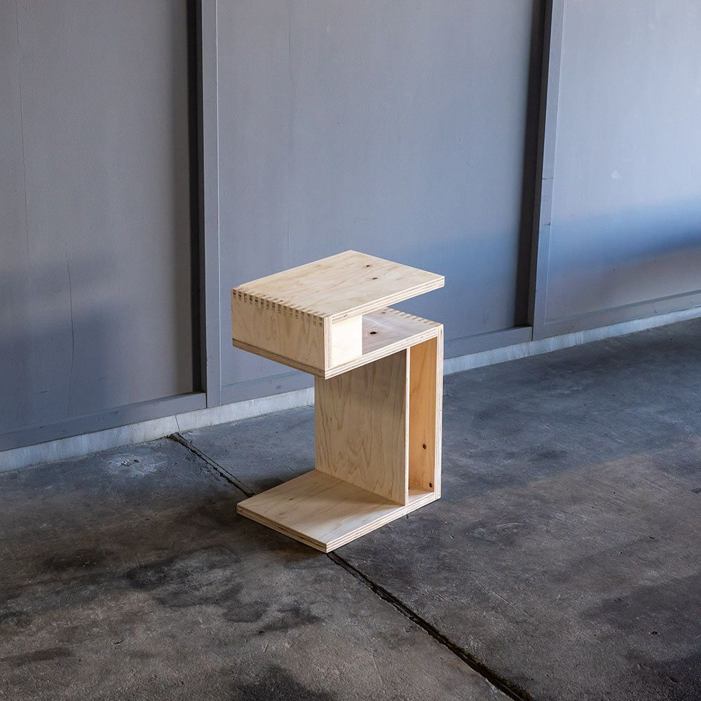 S字型サイドテーブルソファーテーブルサイドラックローテーブル木製