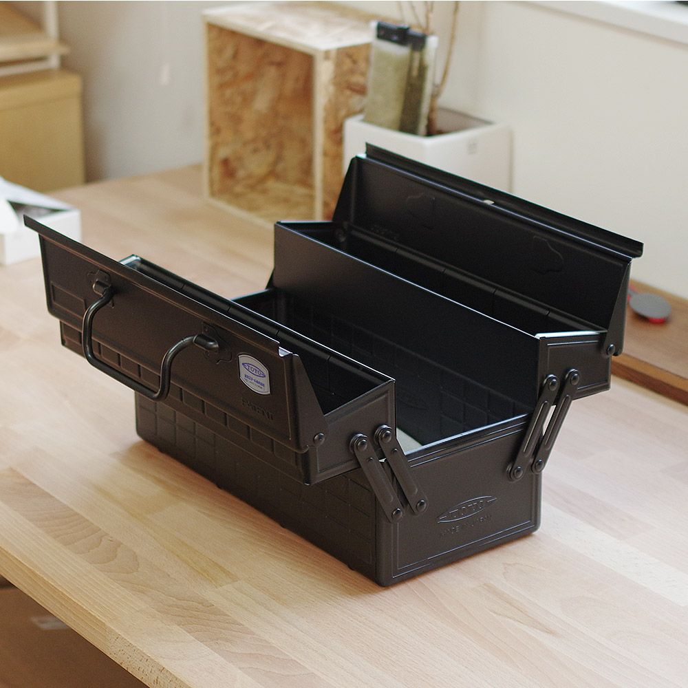 東洋スチールのツールボックス(TOOLBOX)日本製の工具箱！道具入れとしても収納箱としても！STEELTOOLBOXSTORAGEst-350DOUBLELAYERTYPE送料無料