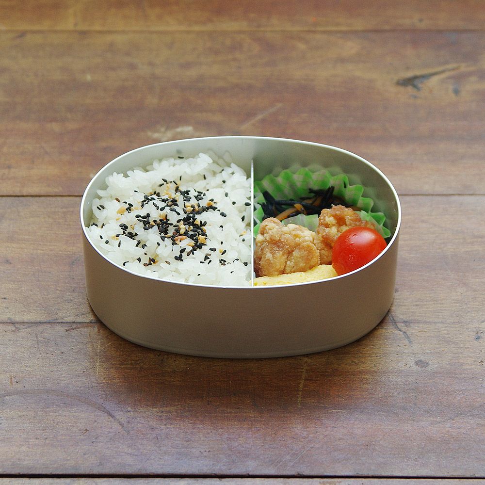アルミ弁当箱・小判型L丸型内フタ付第一アルミニウム