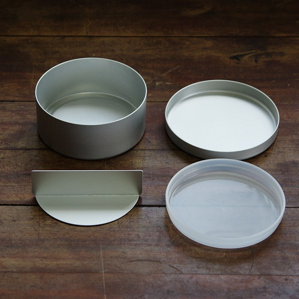 アルミ弁当箱・小判型L丸型内フタ付第一アルミニウム