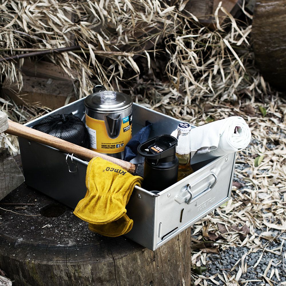 TOTEPANMetalTotePanTP3Lサイズトートパンスチールガーデニングキャンプアウトドア薪入れ