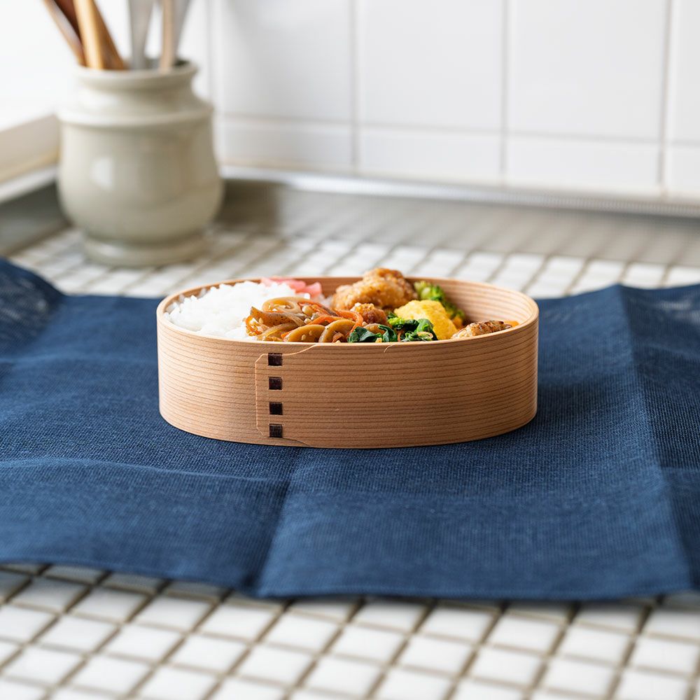 わっぱ弁当ワッパLサイズ国産曲げわっぱ小判型弁当箱ランチボックス日本製鳥取智頭白木仕上げ